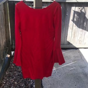 Lulus long sleeve red dress